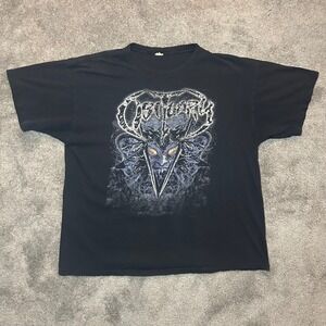 Obituary Band T-Shirt Mens XL Black Vintage Death Metal Graphic Distressed Tee
